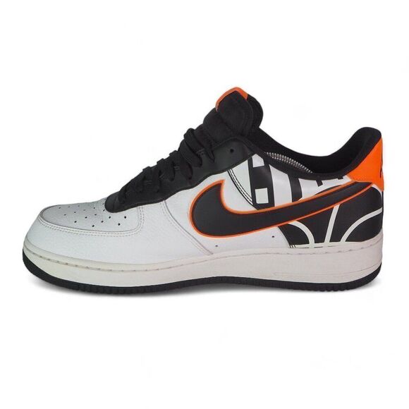 Nike Air Force 1 '07 LV8 'White Black Orange' Sneakers 823511-104 Men's 12 - Picture 6 of 12